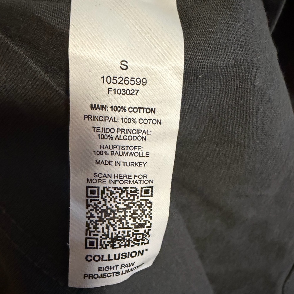 Collusion Men's Small Gray Long Sleeve Shirt - Picture 3 of 4